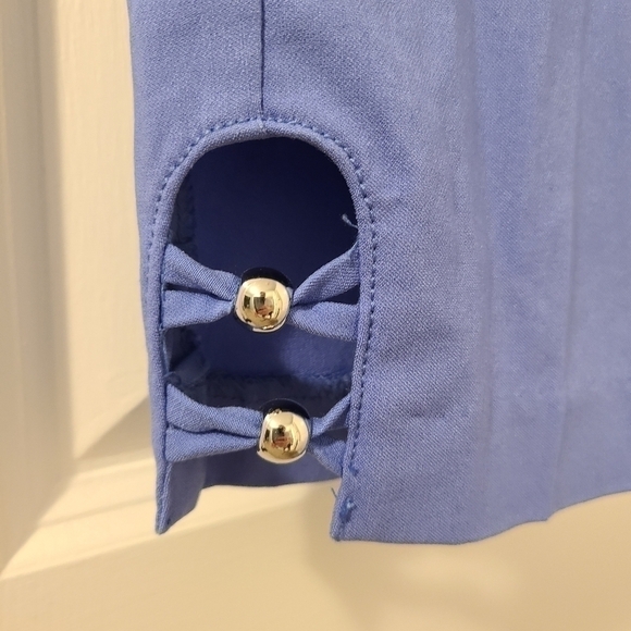 Hearts of Palm Women's Lilac You A lot Petite Blue Pants Elastic Waist Size 10 - Picture 4 of 11